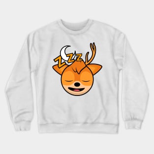 Sleeping Cyclist Deer Velo Crewneck Sweatshirt